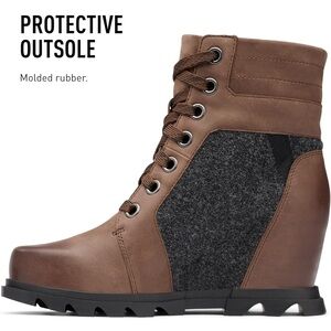 Sorel Women's Joan of Arctic Wedge III Lexie Boot Waterproof Leather Wedge Boots